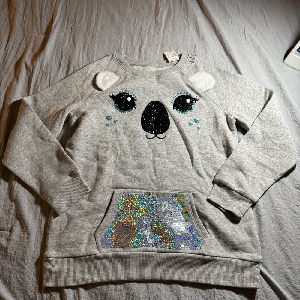 Sweater justice girls sweater size 14/16 new